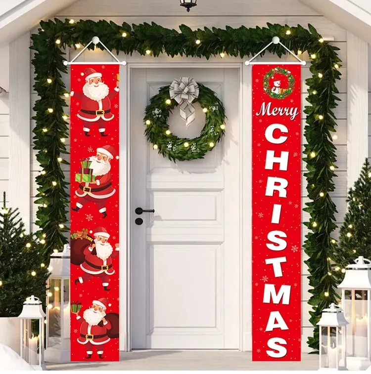 Christmas and New Year Door Banner Decoration