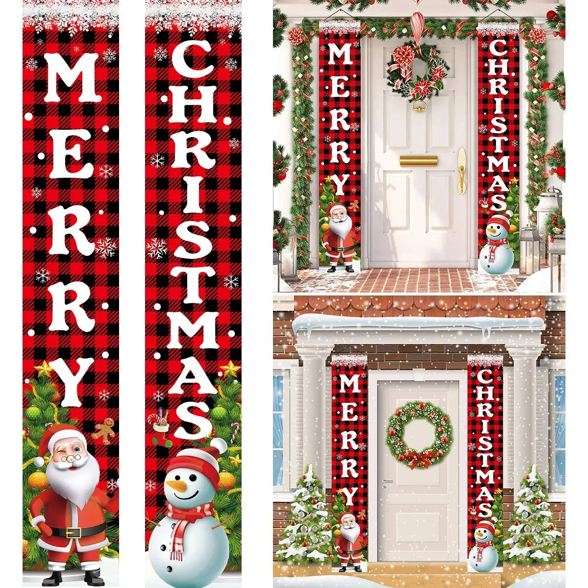 Christmas and New Year Door Banner Decoration