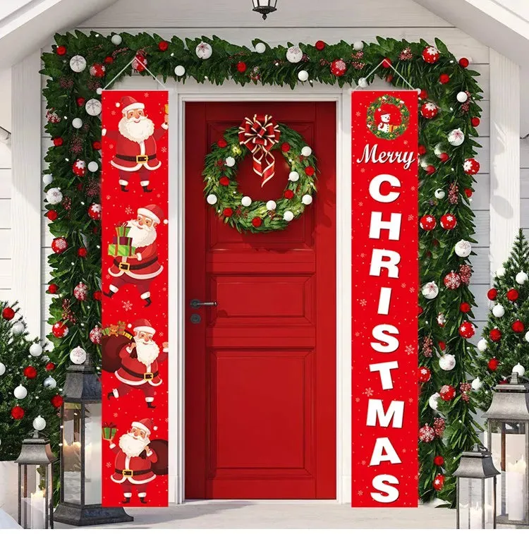Christmas and New Year Door Banner Decoration