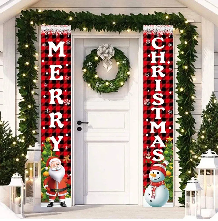 Christmas and New Year Door Banner Decoration