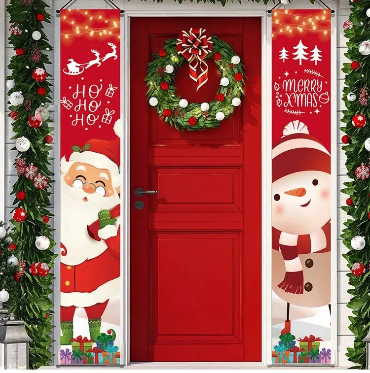 Christmas and New Year Door Banner Decoration