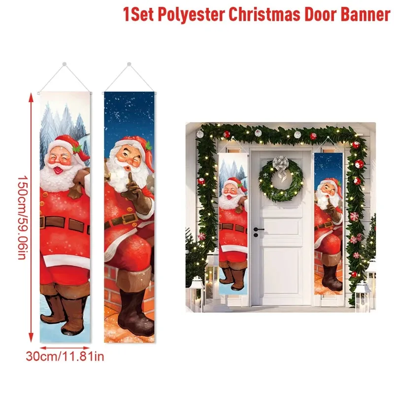 Christmas and New Year Door Banner Decoration