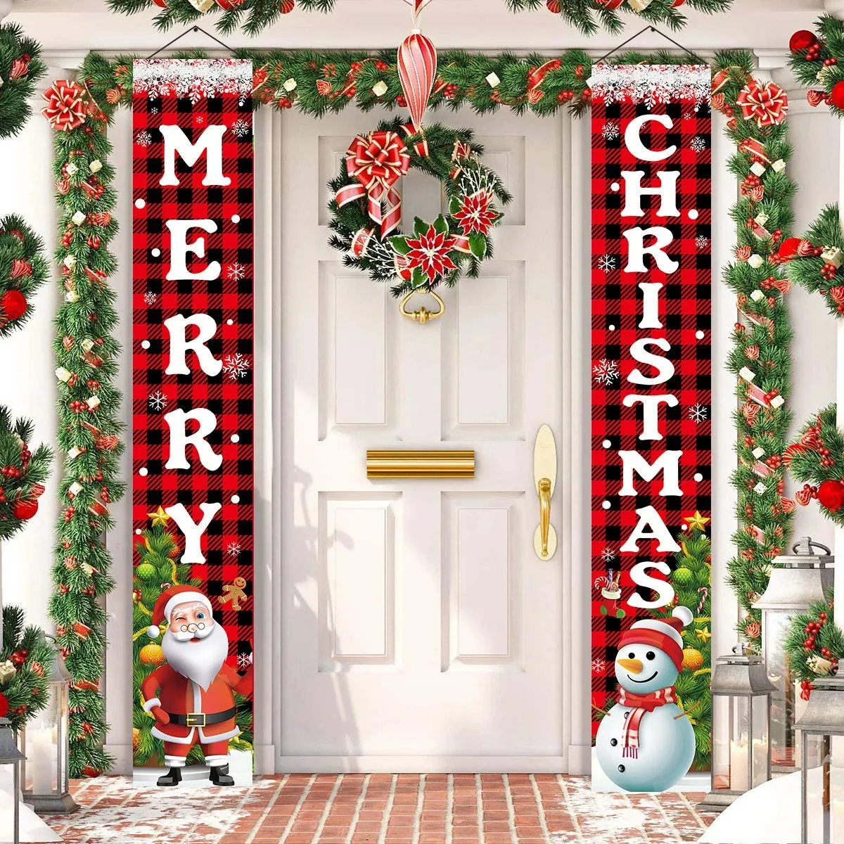 Christmas and New Year Door Banner Decoration