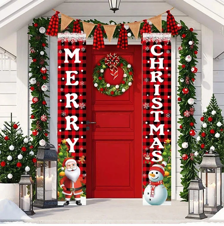 Christmas and New Year Door Banner Decoration