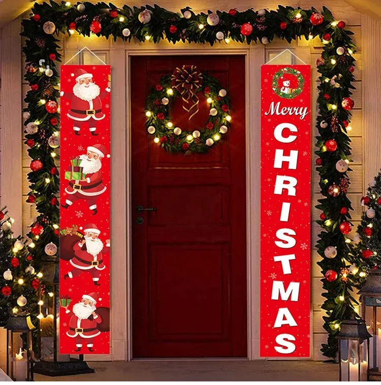 Christmas and New Year Door Banner Decoration