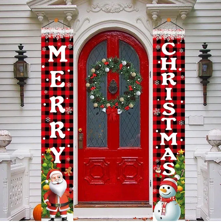 Christmas and New Year Door Banner Decoration