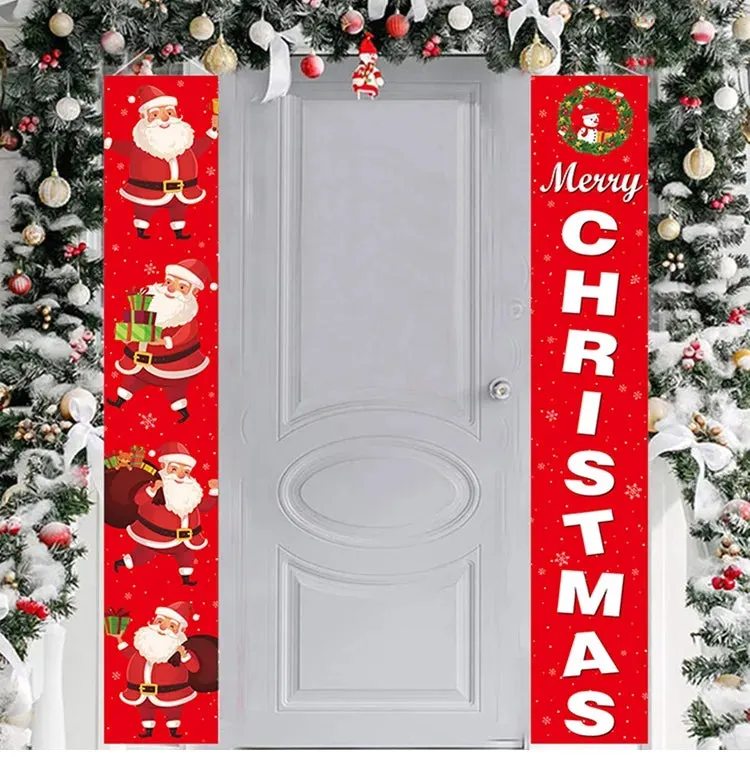 Christmas and New Year Door Banner Decoration