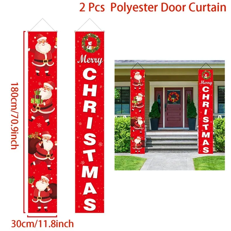 Christmas and New Year Door Banner Decoration