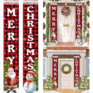 Christmas and New Year Door Banner Decoration