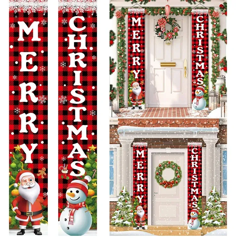Christmas and New Year Door Banner Decoration