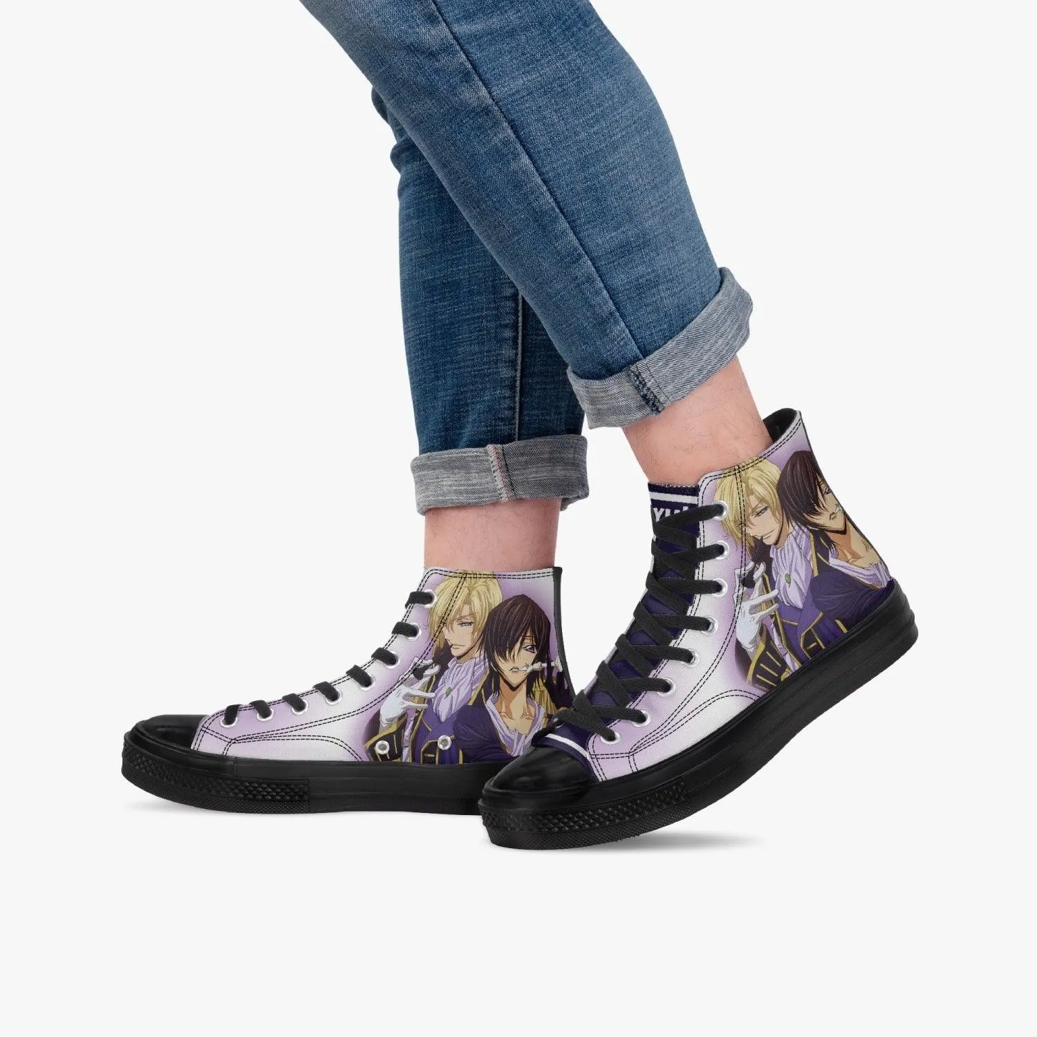 Code Geass Lelouch vi Britannia And Schneizel el Britannia A-Star High Anime Shoes